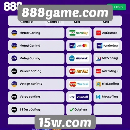 Métodos de pagamento aceitos em 888game.com