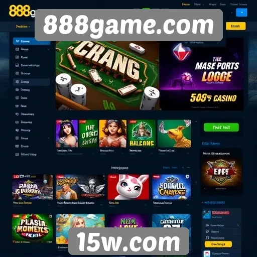 Visão geral da interface do usuário no 888game.com